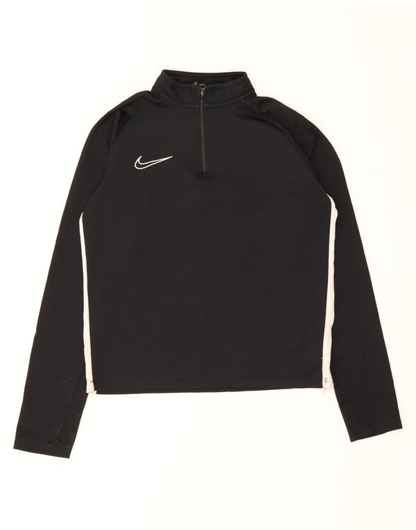 Nike Boys Dri Fit Træningsdragt med lynlås-hals, topjakke 10-11 år Medium Sort