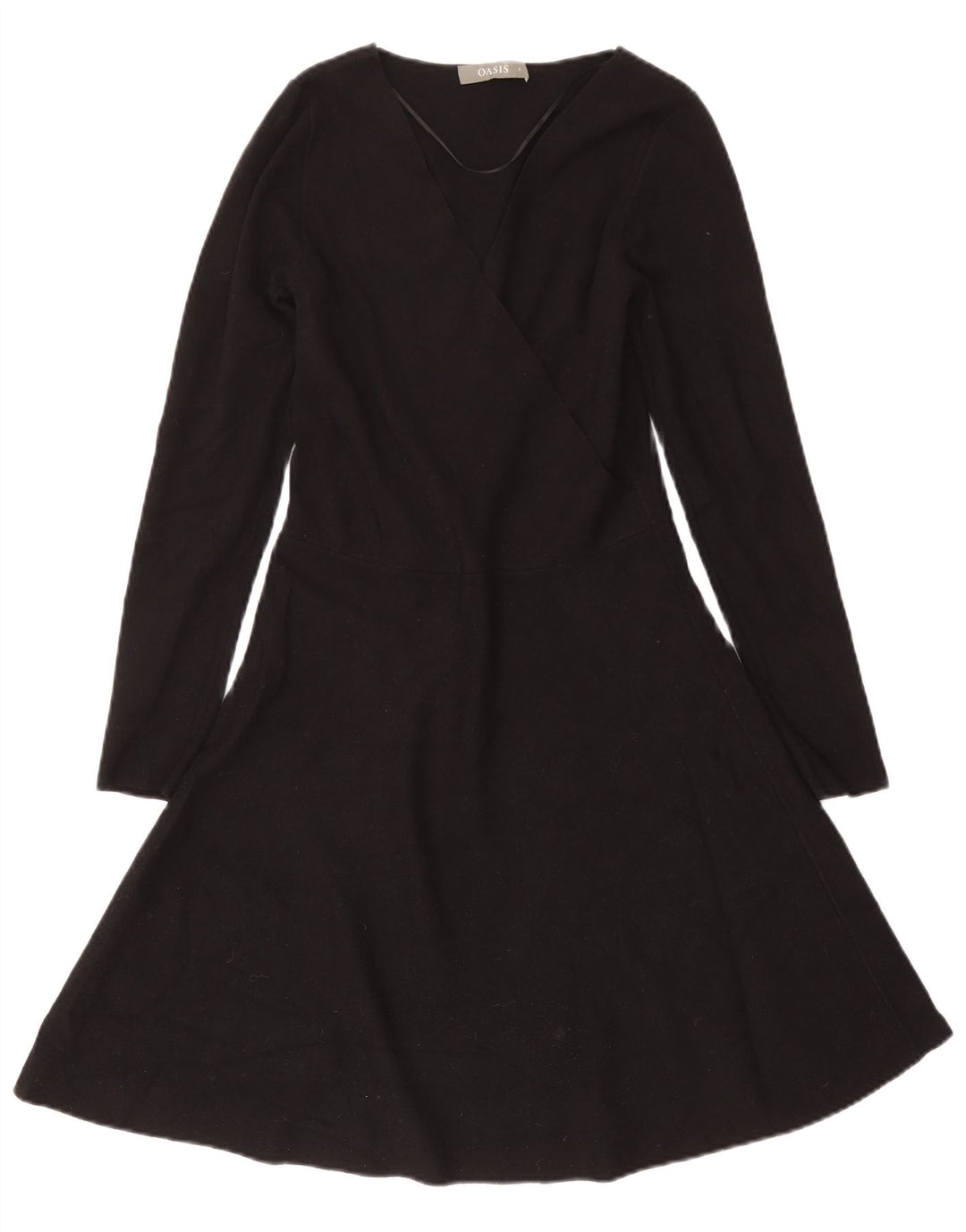 Oasis Womens Jumper Dress UK 10 Small Black Viscose