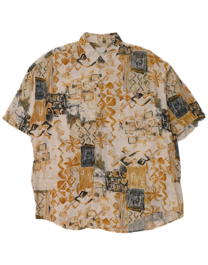 Camicia Canda da uomo a maniche corte grande patchwork in viscosa multicolore