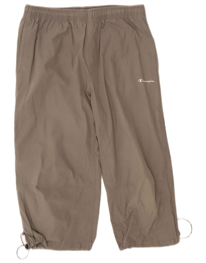 Champion Mens Capri Tracksuit Trousers Large  Grey Cotton
