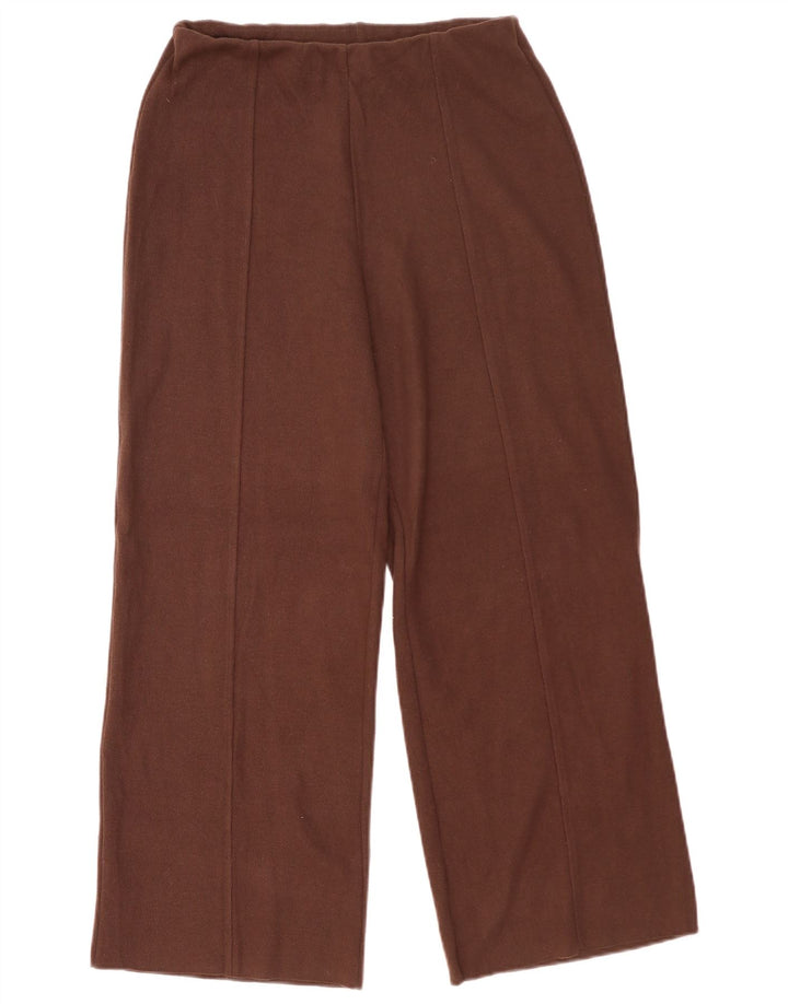 Zara Womens Knit Tracksuit Trousers UK 14 Medium  Brown Polyester
