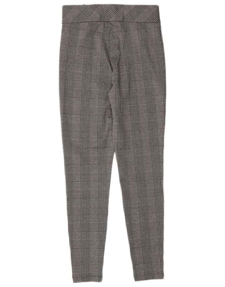 Marks & Spencer Womens Leggings UK 10 Small Grey Houndstooth Polyester