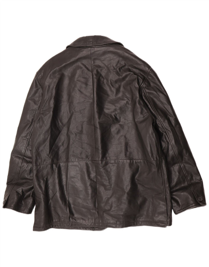 Veste en cuir homme vintage IT 52 XL Cuir noir