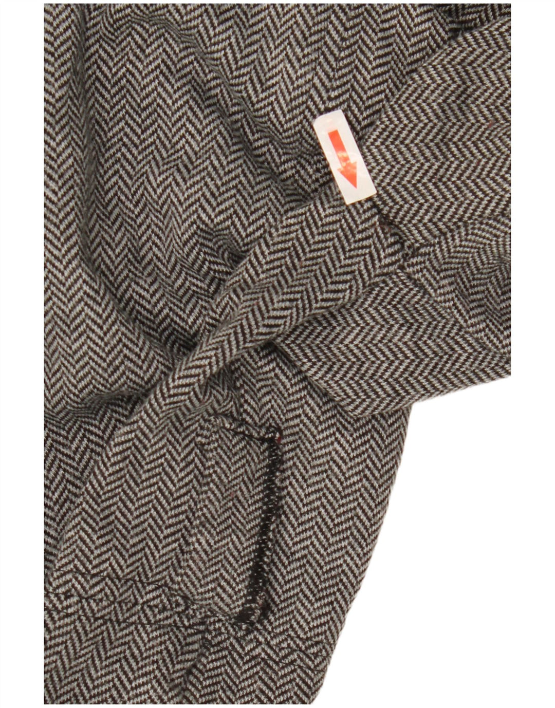 Zara Womens Open Overcoat UK 10 Small Grey Herringbone