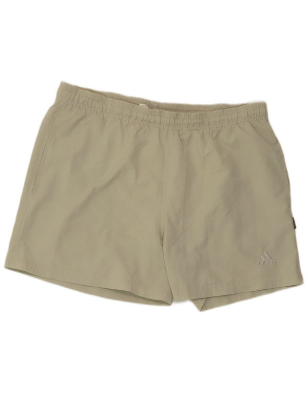 Pantaloncini sportivi Adidas da uomo grandi in poliestere kaki