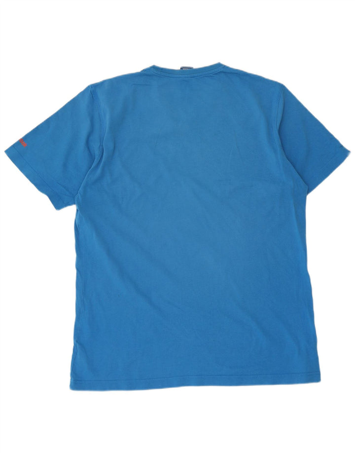 Reebok Mens Graphic T-Shirt Top Large Blue Cotton