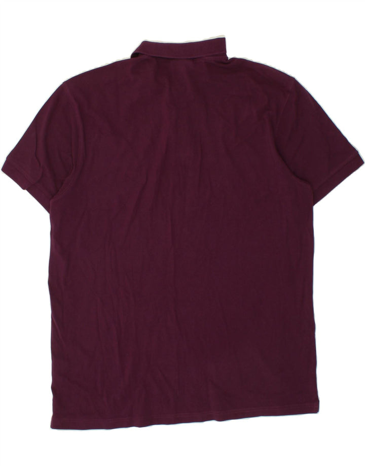 MARLBORO CLASSICS Mens Polo Shirt 2XL Purple Cotton