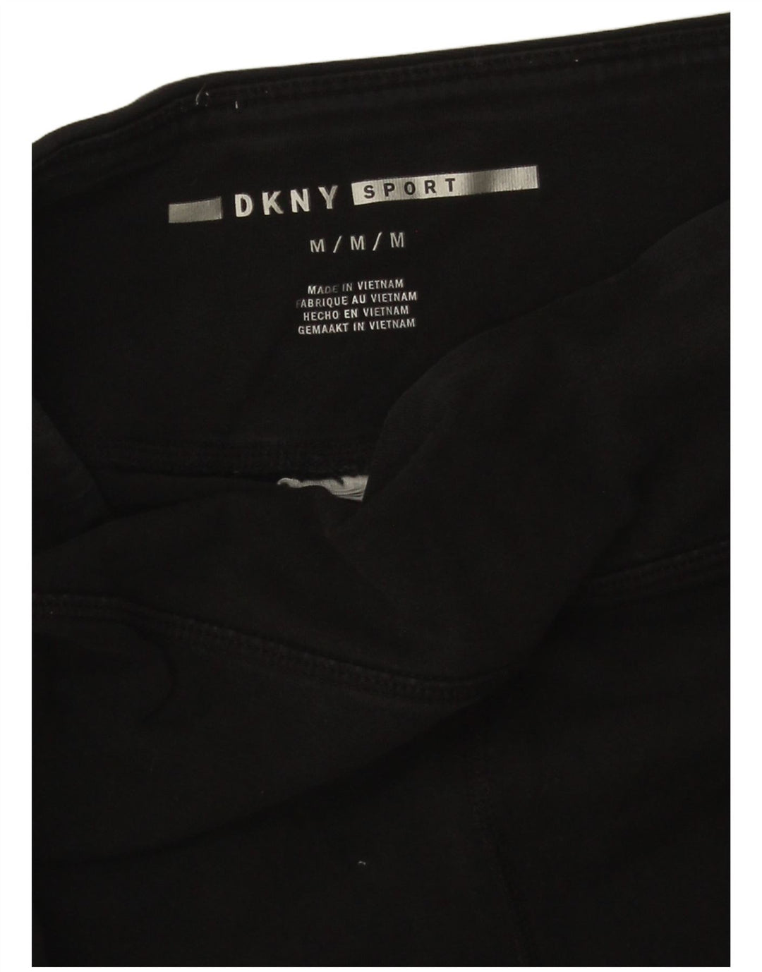 DKNY Womens Graphic Leggings UK 12 Medium  Black
