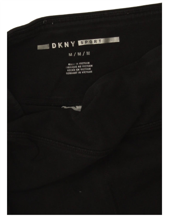 DKNY Womens Graphic Leggings UK 12 Medium  Black
