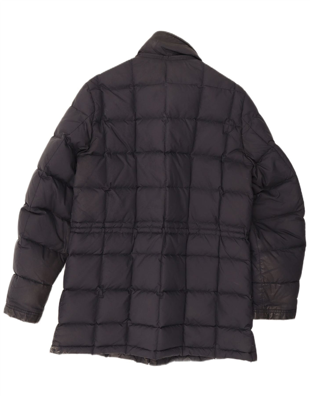 Fay Mens Padded Coat UK 42 XL Navy Blue Polyester