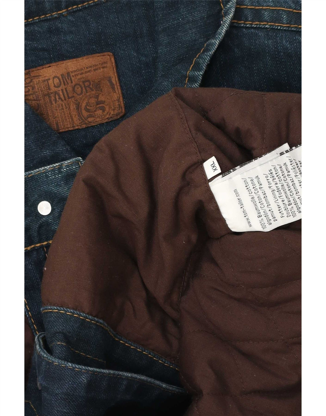 Giacca di jeans da uomo Tom Tailor UK 44 2XL Cotone blu