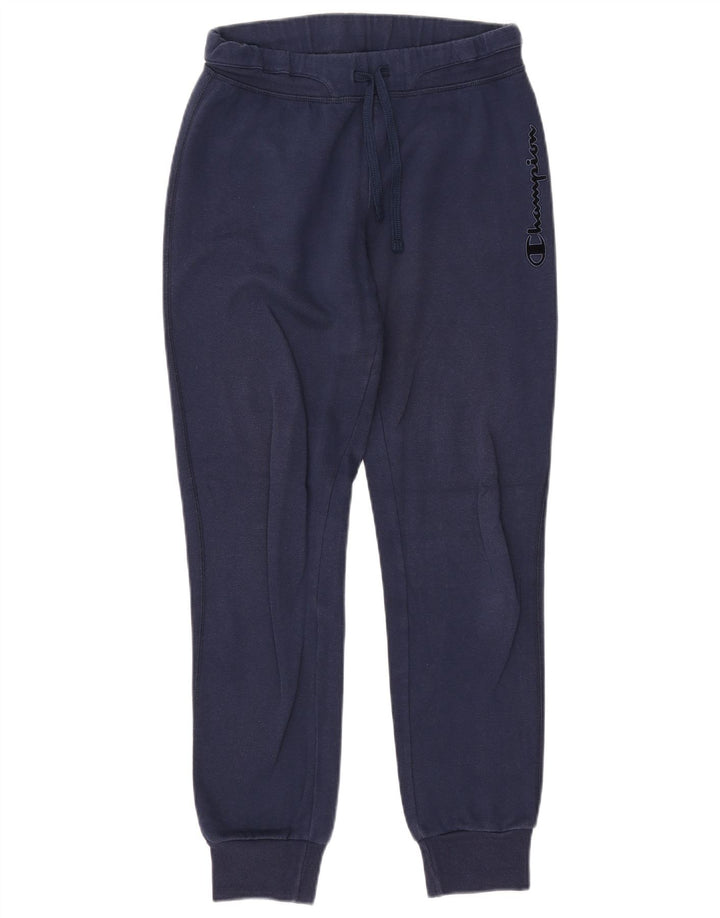 Champion Mens Graphic Tracksuit Trousers Joggers Small  Navy Blue