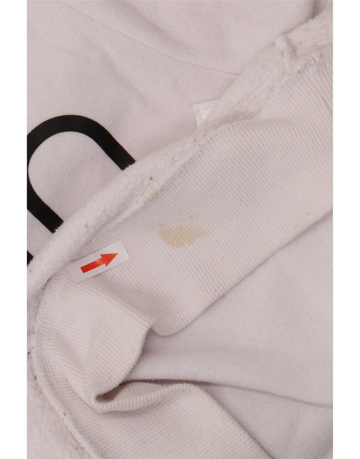 Calvin Klein Mens Graphic Sweatshirt Jumper Medium White Cotton