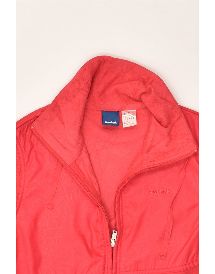 REEBOK Womens Tracksuit Top Jacket UK 8 Small Red Polyester | Vintage Reebok | Thrift | Second-Hand Reebok | Used Clothing | Messina Hembry 