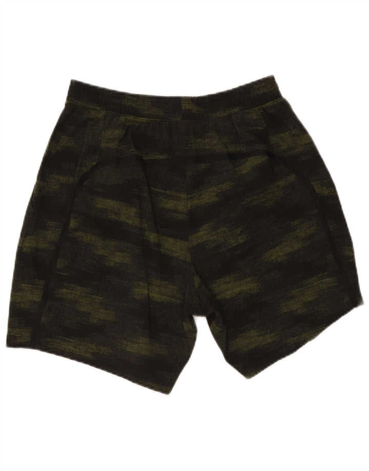 Lululemon Pantaloni scurți sport pentru bărbați, poliester camuflaj verde mediu