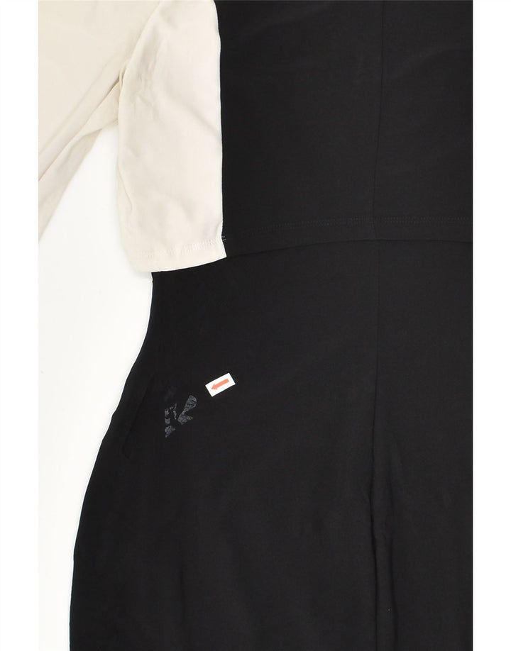 CHAPS Womens 3/4 Sleeve Basic Dress UK 12 Medium Black Colourblock | Vintage Chaps | Thrift | Second-Hand Chaps | Used Clothing | Messina Hembry 