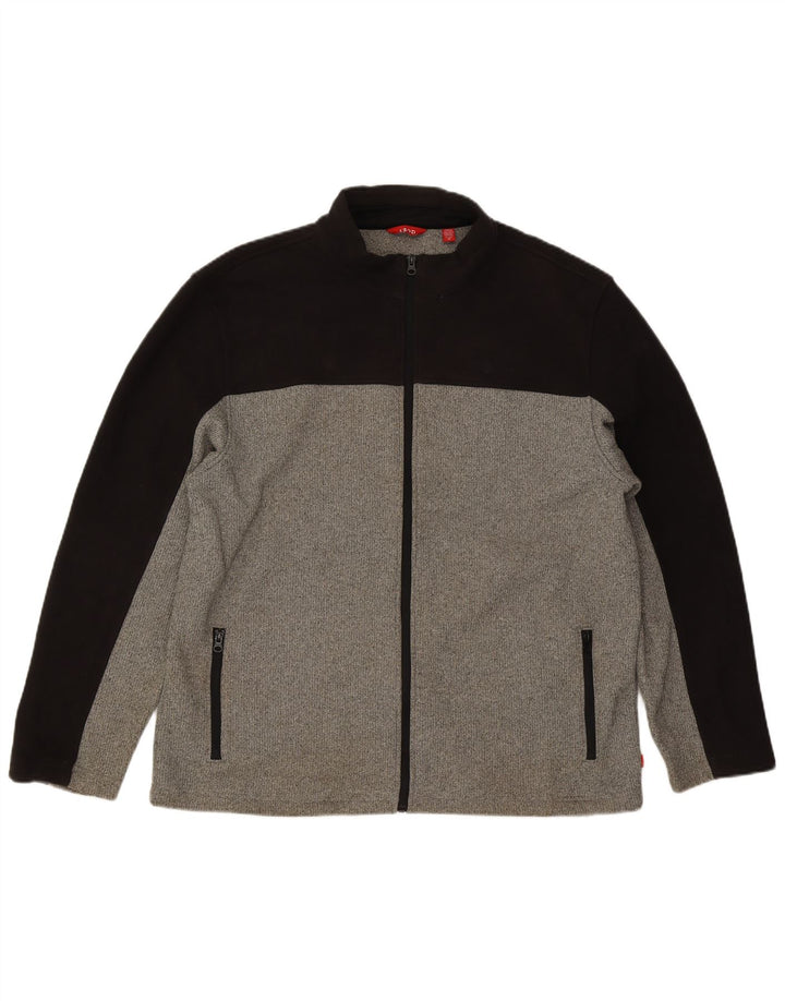 IZOD Mens Tracksuit Top Jacket XL Grey Colourblock Polyester