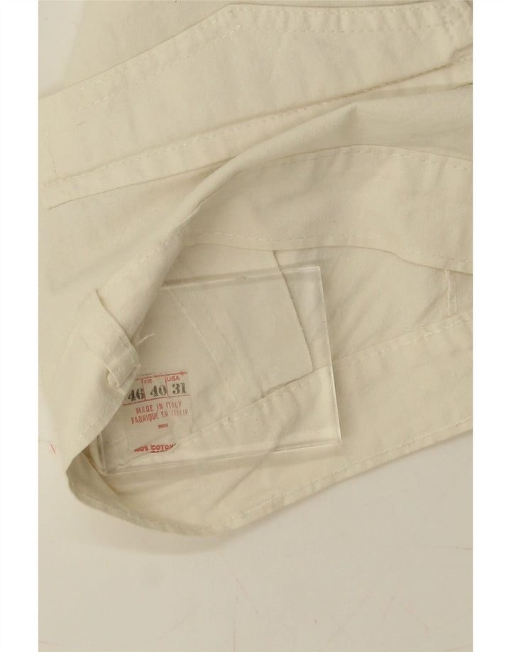 VINTAGE Womens Chino Shorts EU 40 Medium W31  Off White Cotton Vintage Vintage and Second-Hand Vintage from Messina Hembry 