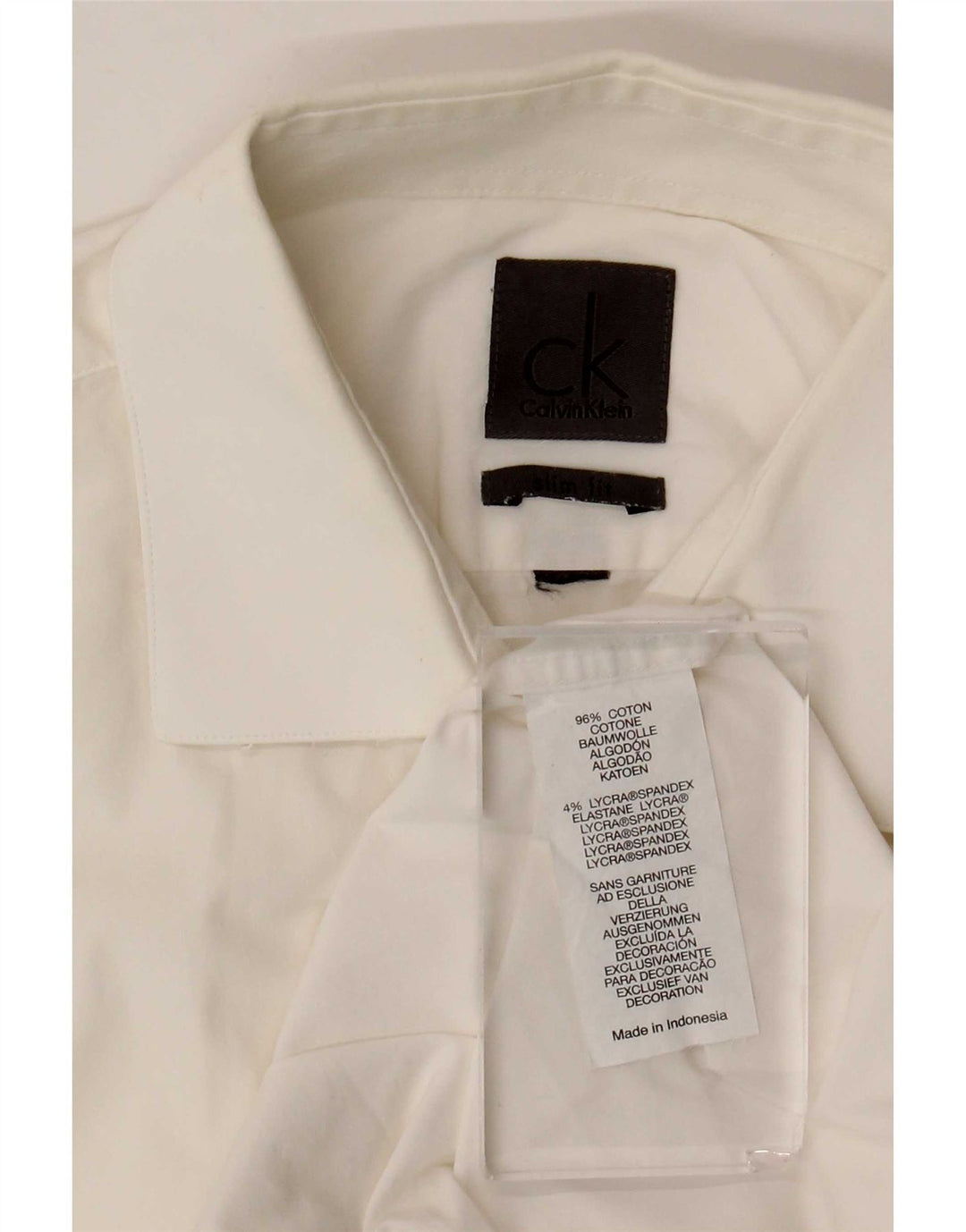 Calvin Klein Mens Short Sleeve Shirt Medium White Cotton