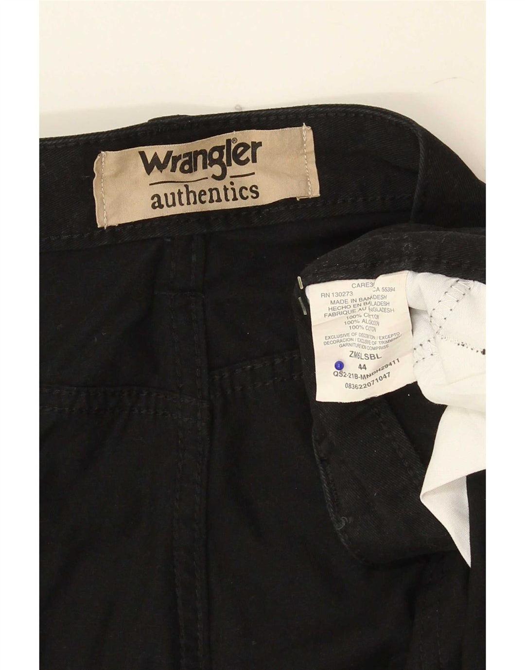 Wrangler Mens Cargo Shorts W44 2XL Black Cotton