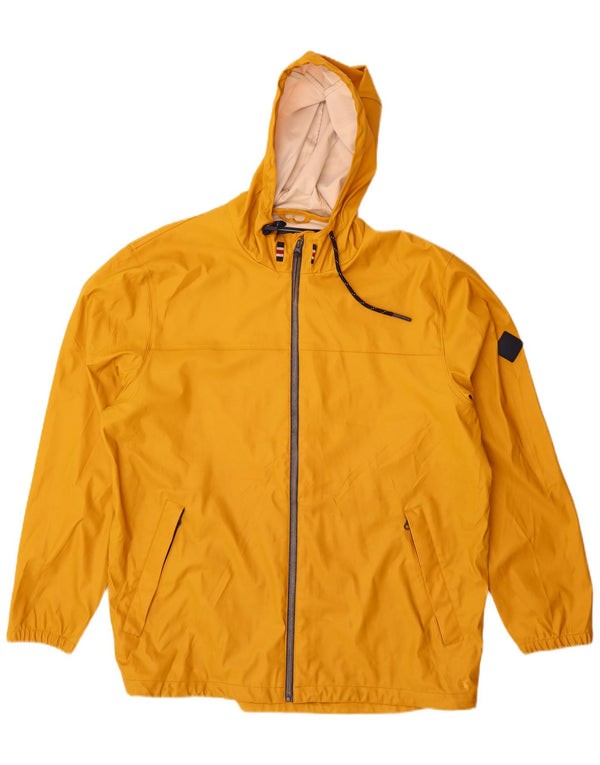 Joules Mens Hooded Rain Jacket UK 42 XL Yellow