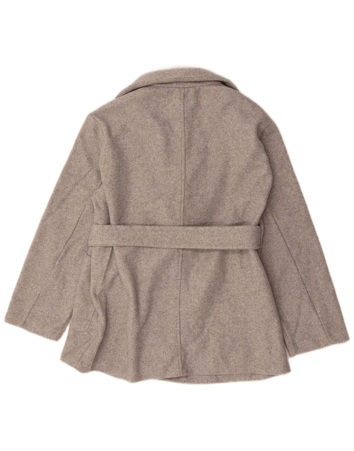 Zara Damen Blazer Jacke UK 14 Mittelgraues Polyester