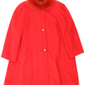 Vintage Womens Oversized Overcoat IT 44 Medium Red Wool