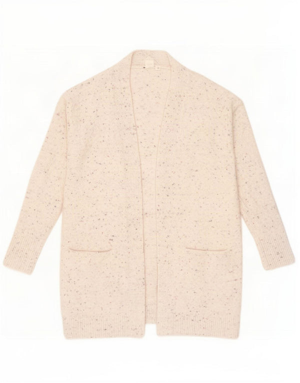 Gap Suéter tipo cárdigan abierto de gran tamaño para mujer UK 6 XS Algodón moteado blanco