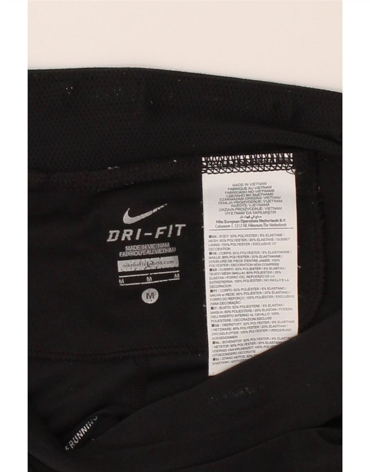 NIKE Womens Dri Fit Leggings UK 14 Medium  Black Polyester Vintage Nike and Second-Hand Nike from Messina Hembry 