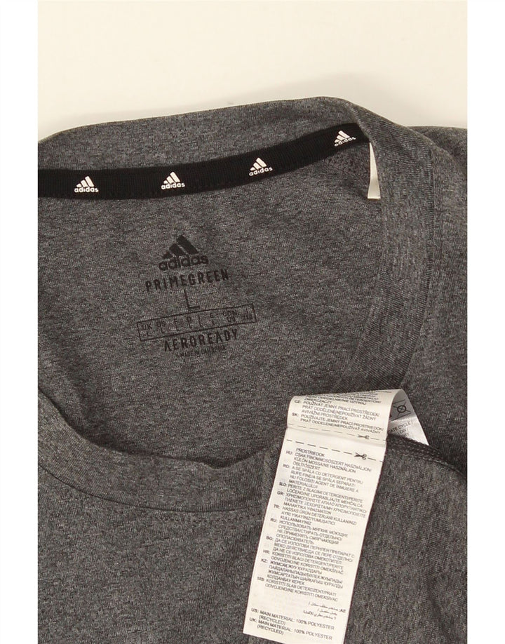 ADIDAS Aeroready T-shirt top til mænd, stor grå polyester
