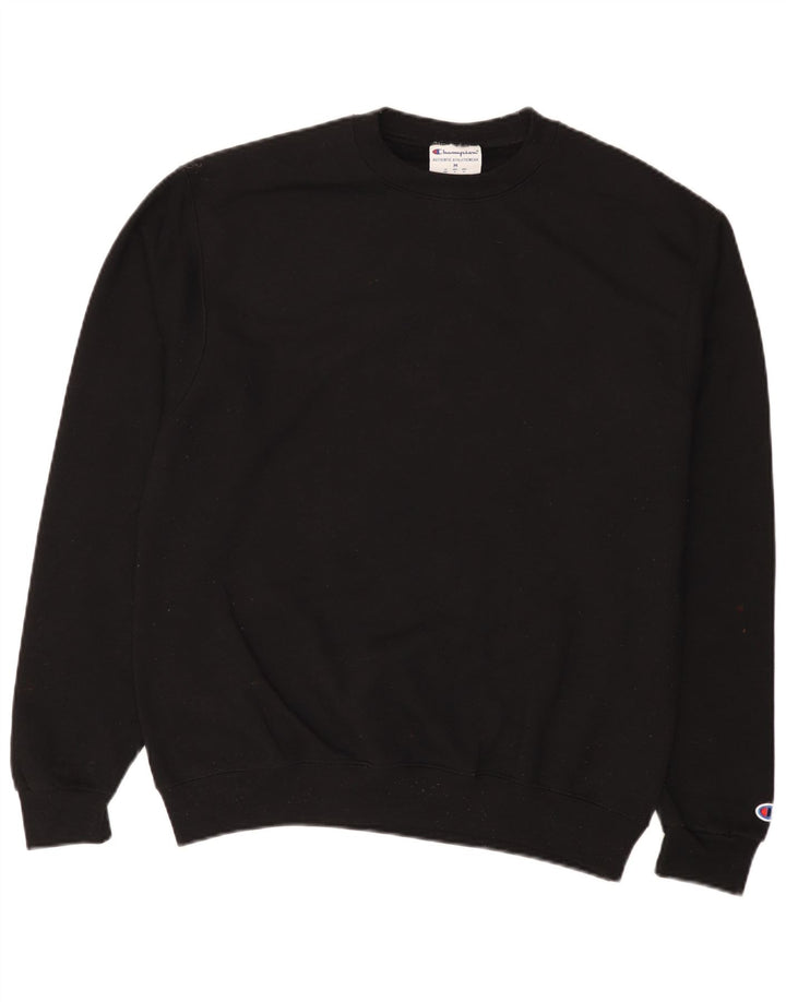 Champion Mens Sweatshirt Jumper Medium Black Cotton