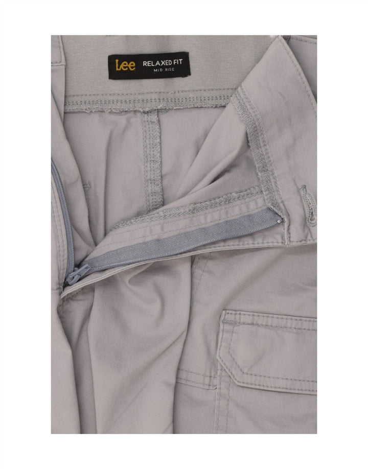 LEE Womens Mid Rise Relaxed Fit Cargo Shorts W42 2XL Grey Vintage Lee and Second-Hand Lee from Messina Hembry 