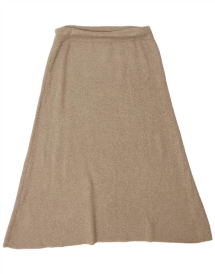 Zara Womens A-Line Skirt Medium W28  Beige Viscose