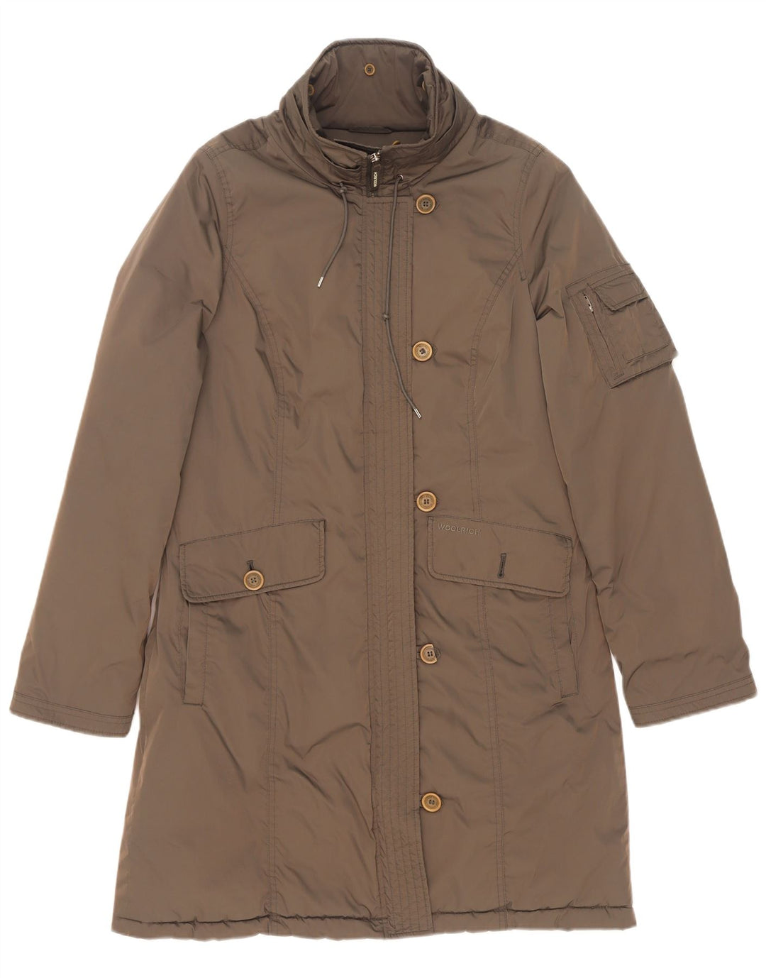 Woolrich Dame Overfrakke UK 16 Large Khaki