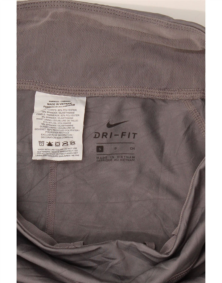 NIKE Womens Dri Fit Capri Leggings UK 8 Small  Grey Polyester Vintage Nike and Second-Hand Nike from Messina Hembry 