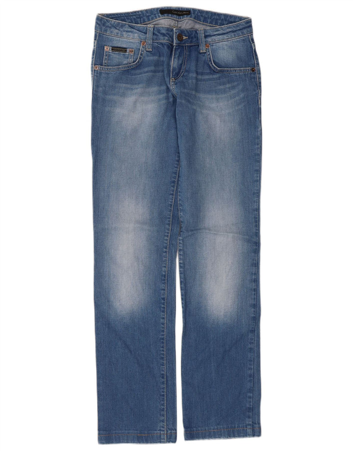 Calvin Klein Damen Straight Jeans W30 L30 Blau