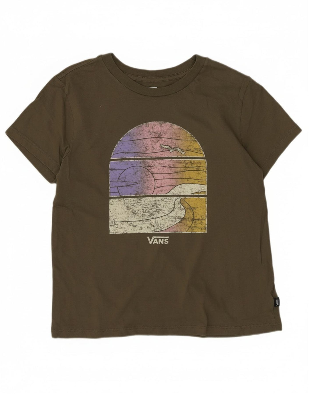 Vans Grafik-T-Shirt für Jungen, 10–11 Jahre, mittlere Khaki-Baumwolle