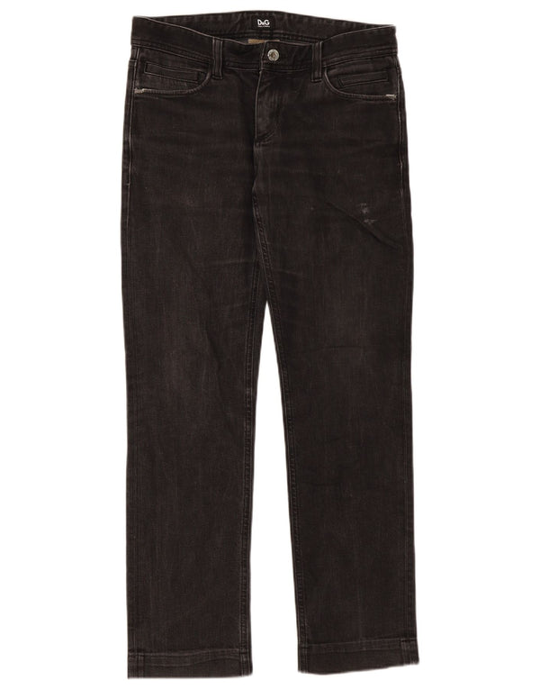 Dolce & Gabbana Womens Slim Jeans W31 L31 Black Cotton