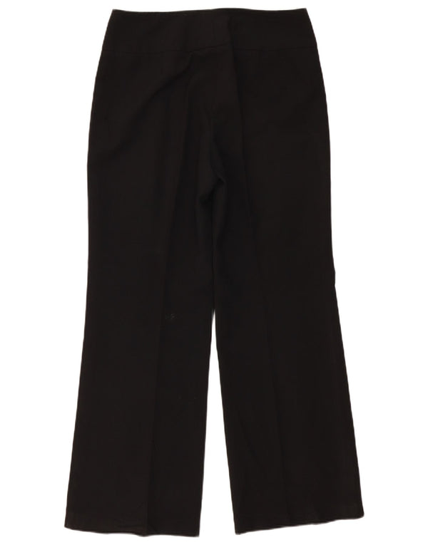 Marks & Spencer Womens Straight Casual Trousers UK 12 Medium W32 L30 Black