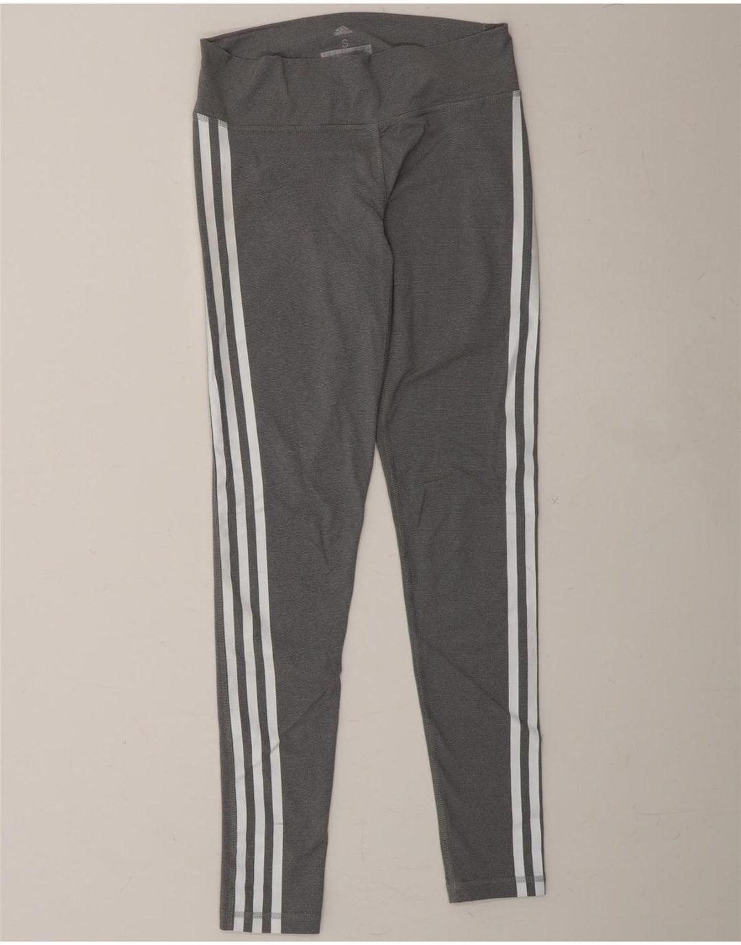 ADIDAS Womens Leggings UK 8/10 Small Grey Cotton Vintage Adidas and Second-Hand Adidas from Messina Hembry 