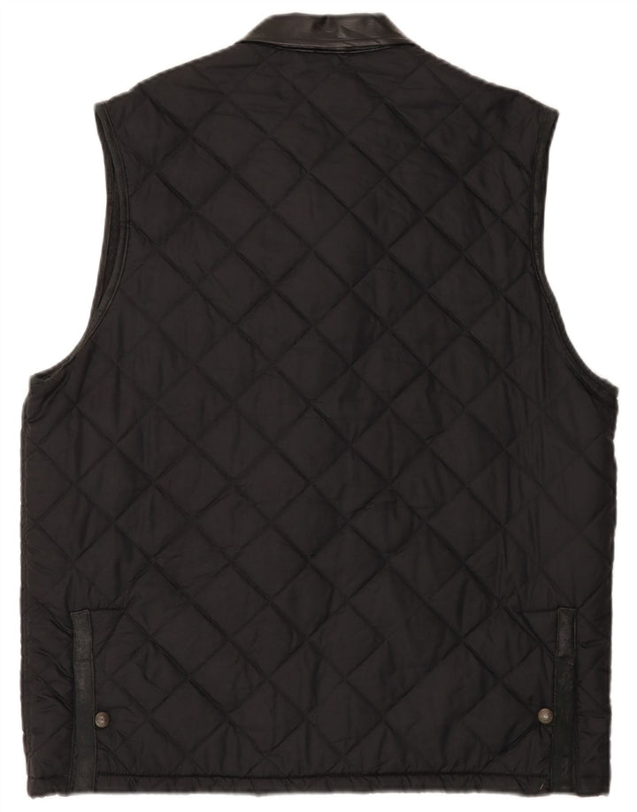 Cotton's Industries Mens Quilted Gilet UK 38 Medium Black