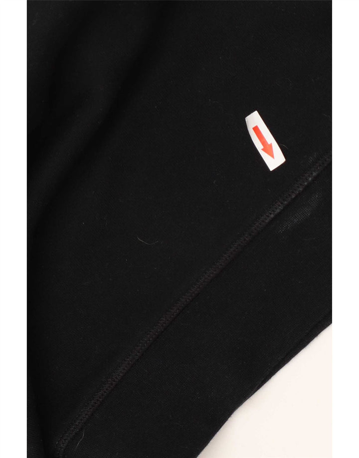 Topshop Womens Oversized Sweatshirt Jumper UK 10 Small Black Cotton