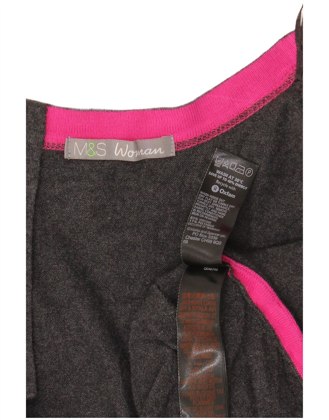 Marks & Spencer Womens Oversized Boat Neck Jumper Sweater UK 20 2XL Grey