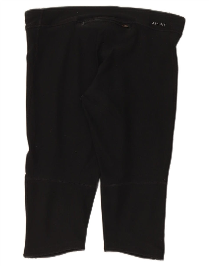 Nike Dame Dri Fit Capri Leggings UK 14 Medium Sort Polyester