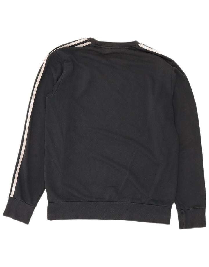Adidas Mens Real Madrid Sweatshirt Jumper Large Grey Cotton