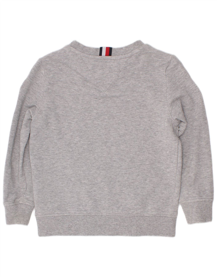 Tommy Hilfiger Boys Graphic Sweatshirt Jumper 3-4 Years Grey Colourblock