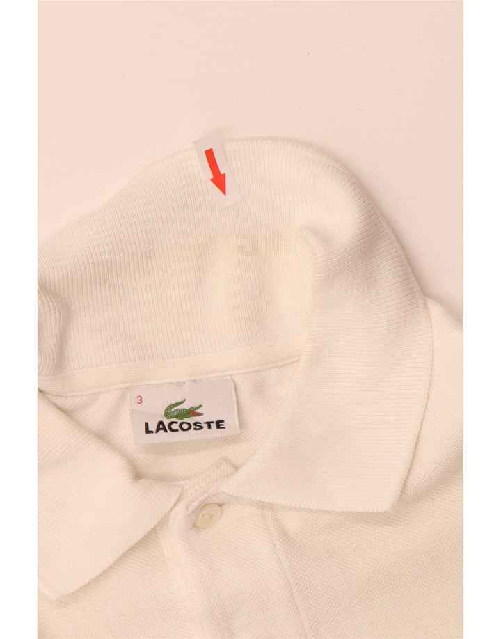 Lacoste herre polo skjorte str. 3 Lille hvid bomuld