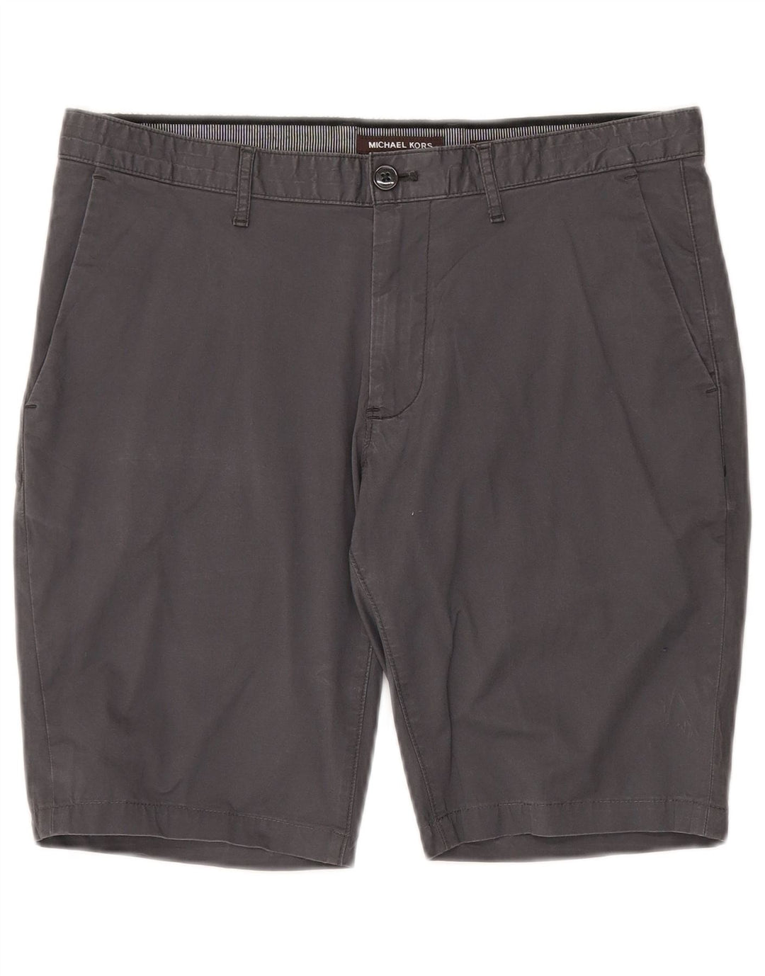 Michael Kors Mens Slim Fit Chino Shorts W30 Medium Grey Cotton