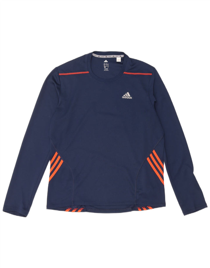 ADIDAS Herre Climalite Top Langærmet Medium Navy Blue Polyester