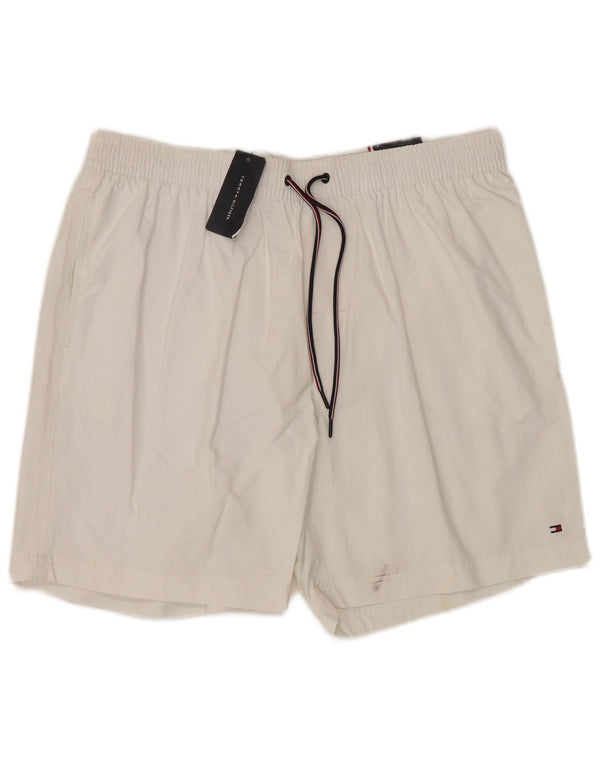 Tommy Hilfiger Short de Bain Homme XL Nylon Blanc